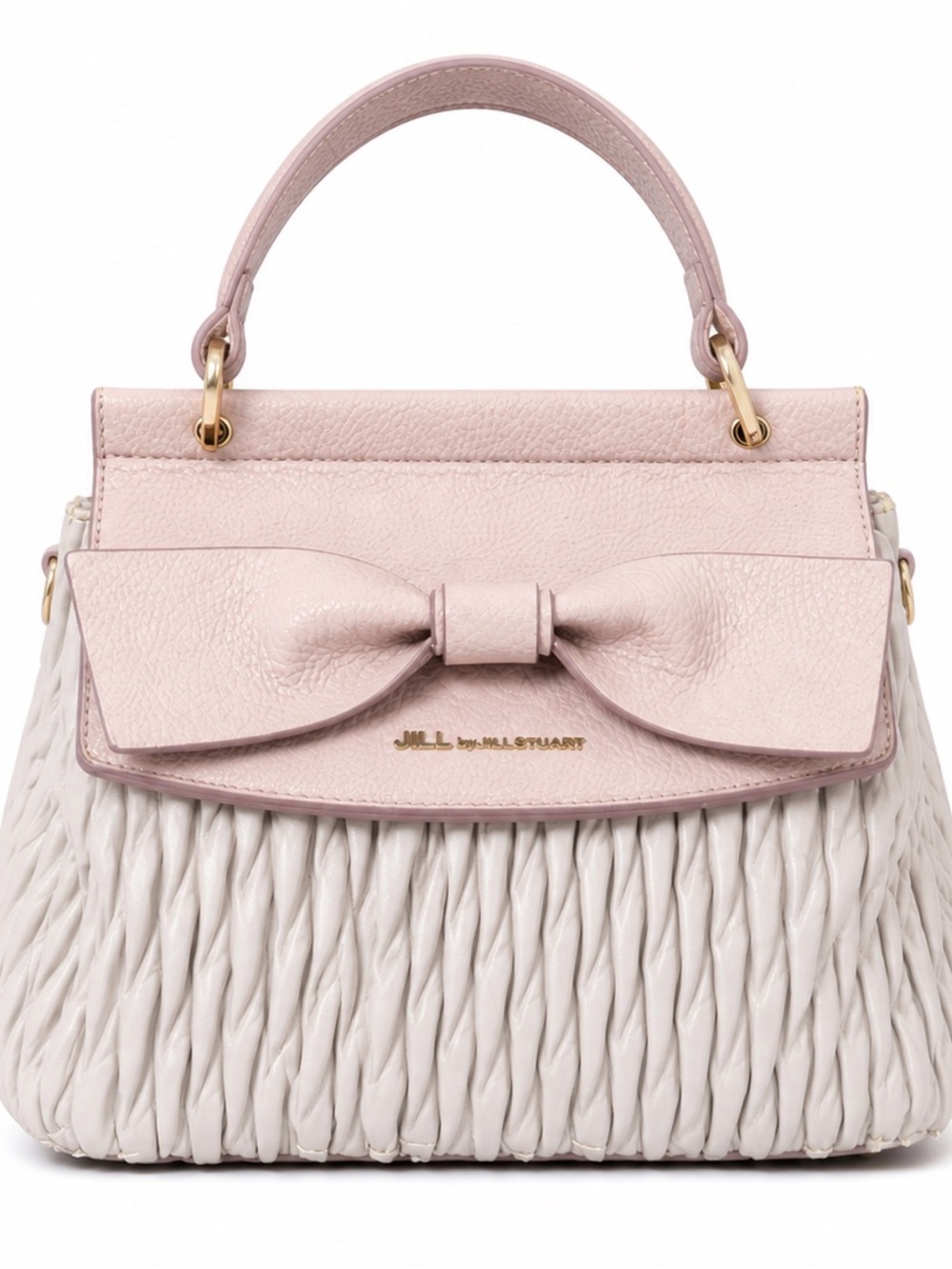 Jill Stuart Bow Pleated Satchel / Top Handle Bag - Picture 2 of 12
